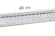 Вентиляционная решетка Алюминий 6*48 см 1